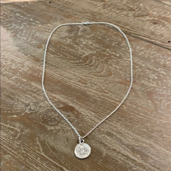 VINTAGE CHANEL Coin Silver Pendant Choker Necklace - Picture 2 of 7